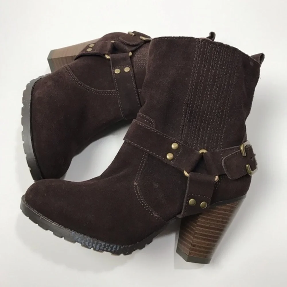 Eddie Bauer Harness Boot MADISON brown Women’s size 6 3” heel height